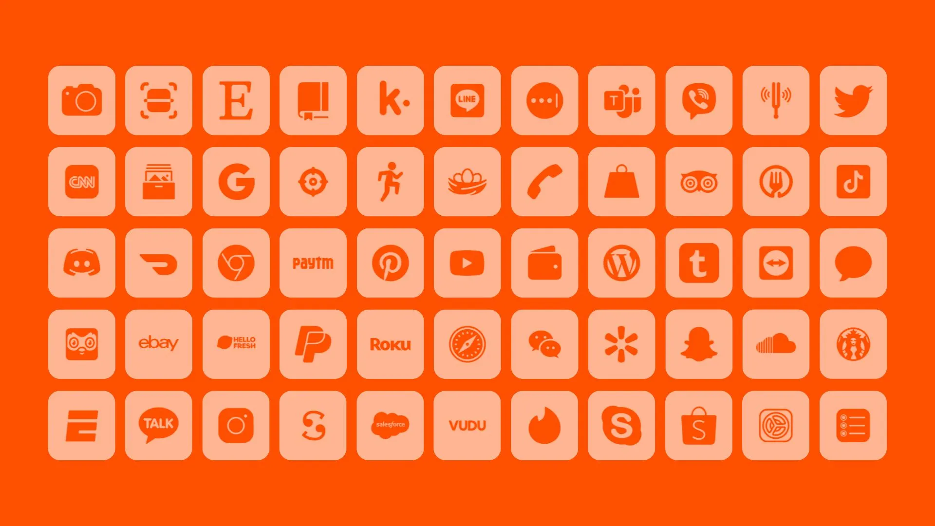 +100 Free Aesthetic Orange App Icons Widgets!